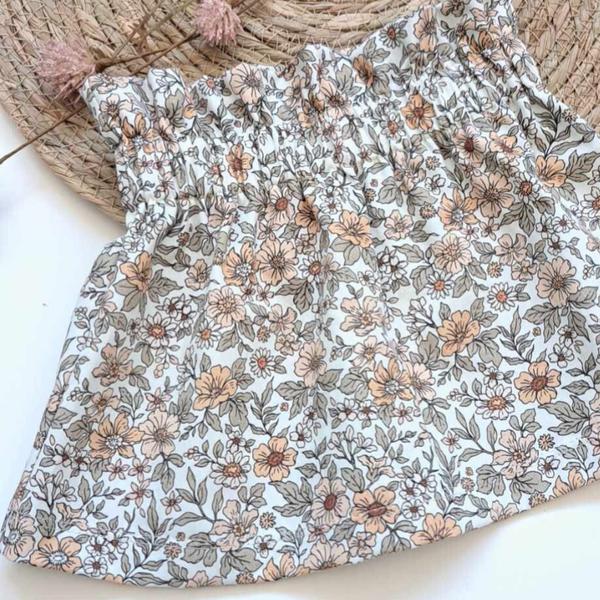 Highwaist rok groen perzik
