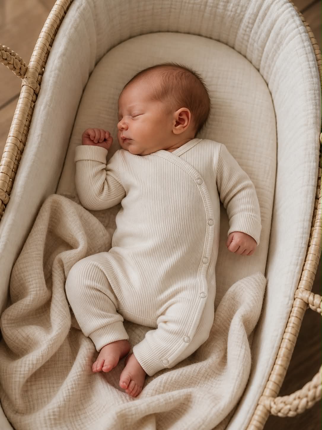 Newborn boxpakje wit rib