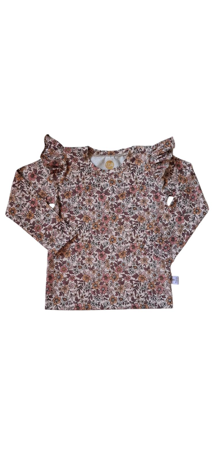 Longsleeve mauve bloemenprint