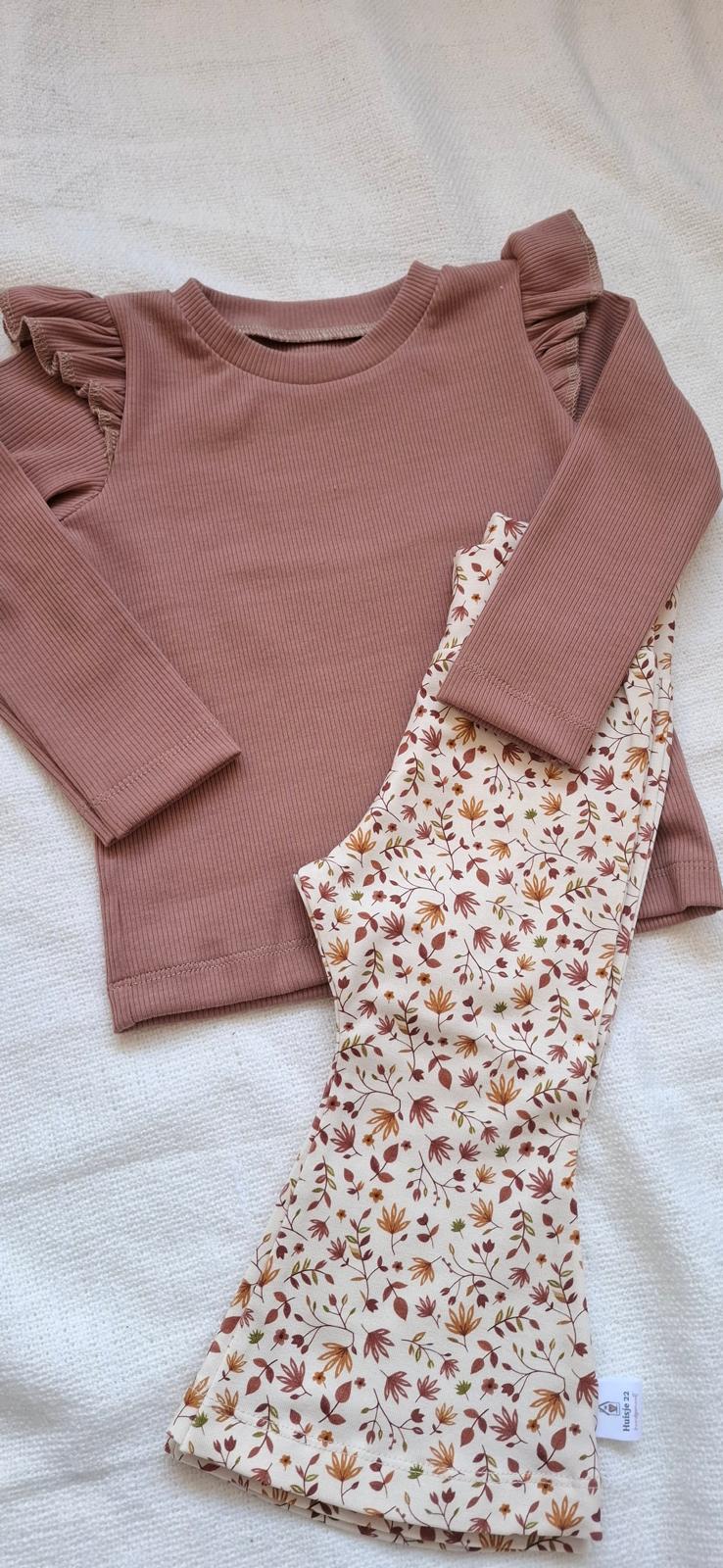 Flaredbroek herfstbloemen